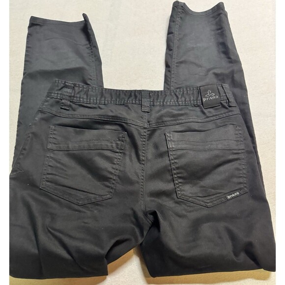 PrAna Black Slim Fit Straight Leg Pants Size 32x32 Hiking Outdoors Jeans - Picture 4 of 10